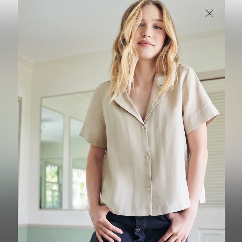 NWT 100% European Linen Short Sleeve Shirt